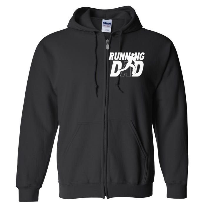 Running Dad Daddy Father Jogging Papa Father's Day Full Zip Hoodie