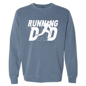 Running Dad Daddy Father Jogging Papa Father's Day Garment-Dyed Sweatshirt