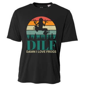 Retro Dilf Damn I Love Frogs Cooling Performance Crew T-Shirt