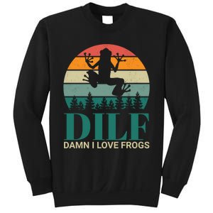 Retro Dilf Damn I Love Frogs Sweatshirt