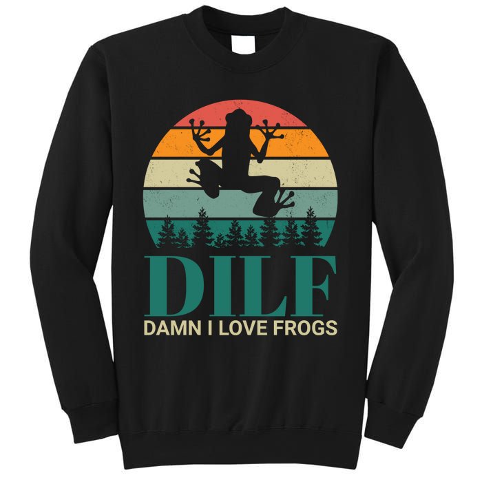 Retro Dilf Damn I Love Frogs Sweatshirt