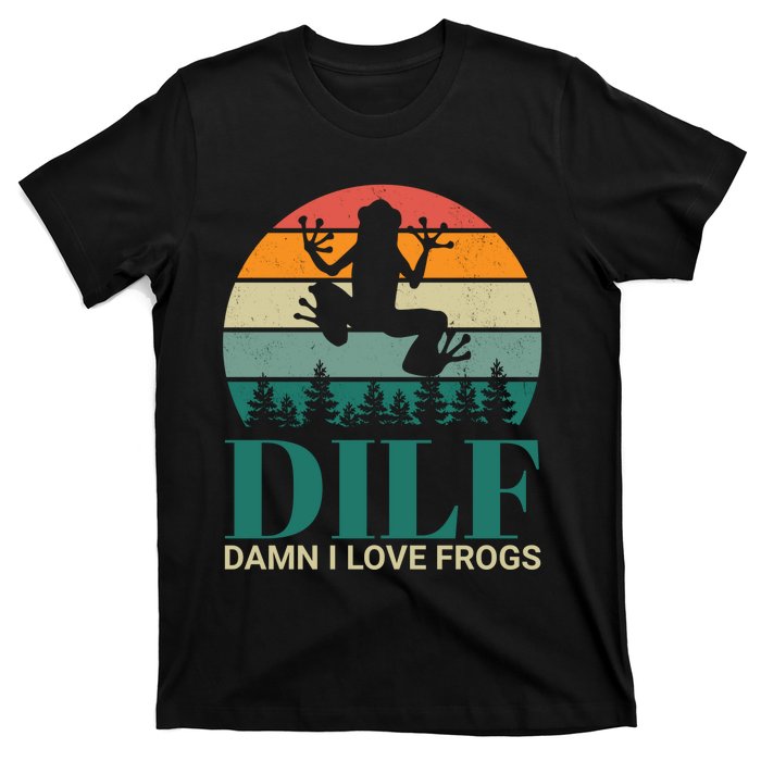 Retro Dilf Damn I Love Frogs T-Shirt