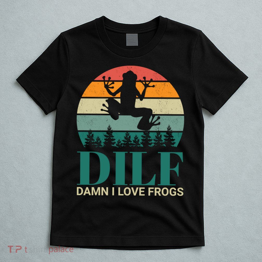 Retro Dilf Damn I Love Frogs T-Shirt
