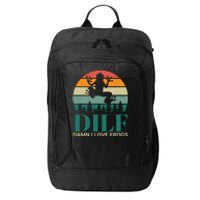 Retro Dilf Damn I Love Frogs City Backpack