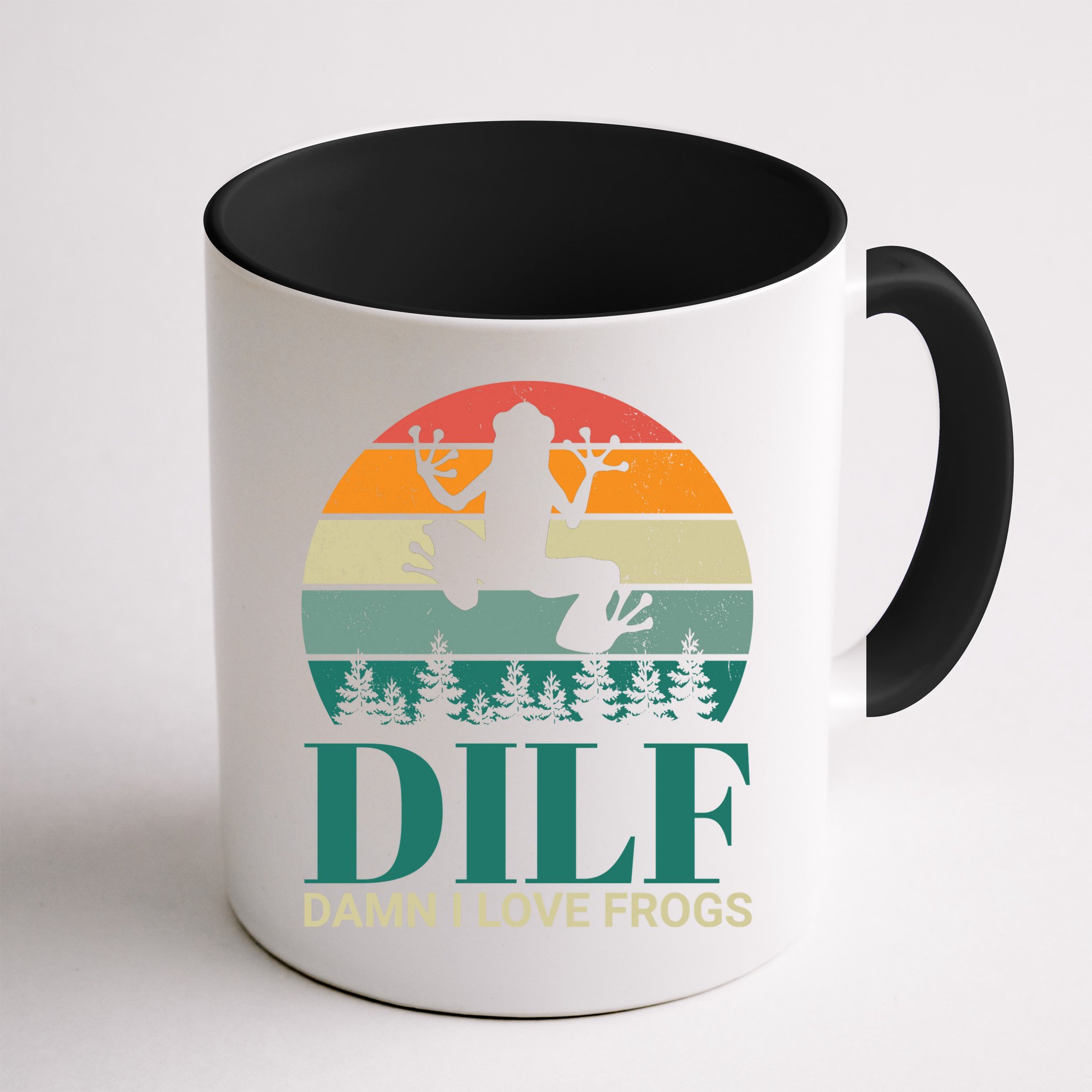 Retro Dilf Damn I Love Frogs Mug