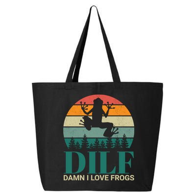 Retro Dilf Damn I Love Frogs 25L Jumbo Tote