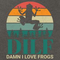Retro Dilf Damn I Love Frogs Cotton Canvas Backpack