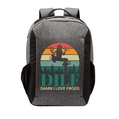 Retro Dilf Damn I Love Frogs Vector Backpack