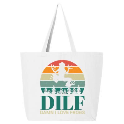 Retro Dilf Damn I Love Frogs 25L Jumbo Tote