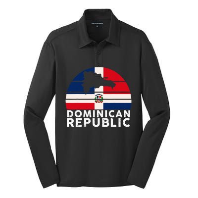 Republic Dominican Dominicano Dominicana Silk Touch Performance Long Sleeve Polo