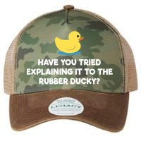Rubber Duck Debugging Funny Explaining Programmer Coder Gift Legacy Tie Dye Trucker Hat