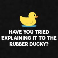 Rubber Duck Debugging Funny Explaining Programmer Coder Gift Ladies PosiCharge Tri-Blend Wicking Tank