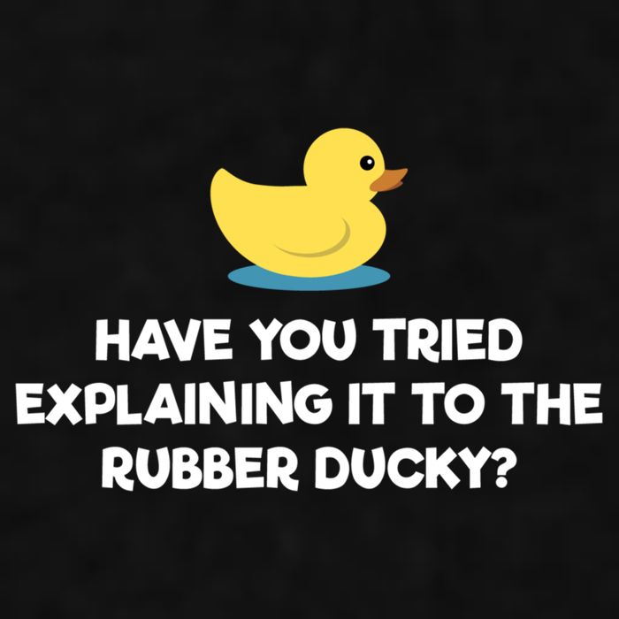 Rubber Duck Debugging Funny Explaining Programmer Coder Gift Ladies PosiCharge Tri-Blend Wicking Tank