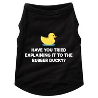 Rubber Duck Debugging Funny Explaining Programmer Coder Gift Doggie Tank