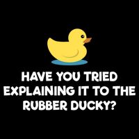 Rubber Duck Debugging Funny Explaining Programmer Coder Gift Sustainable Bucket Hat