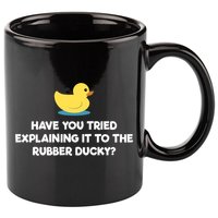 Rubber Duck Debugging Funny Explaining Programmer Coder Gift 11oz C Handle Ceramic Mug