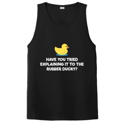 Rubber Duck Debugging Funny Explaining Programmer Coder Gift PosiCharge Competitor Tank
