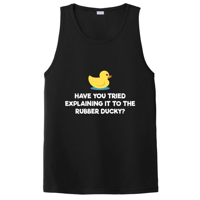 Rubber Duck Debugging Funny Explaining Programmer Coder Gift PosiCharge Competitor Tank