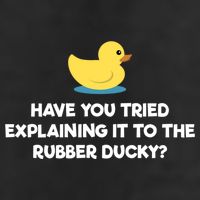 Rubber Duck Debugging Funny Explaining Programmer Coder Gift Golf Towel