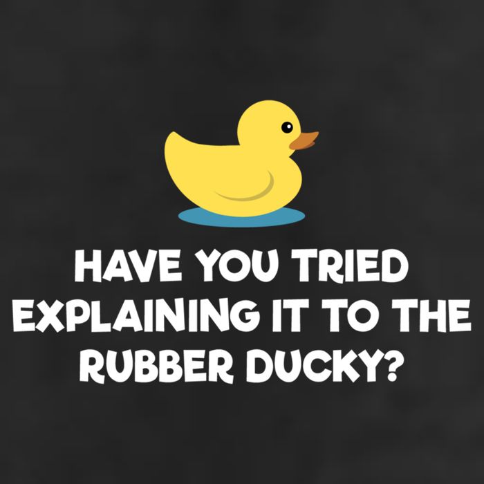 Rubber Duck Debugging Funny Explaining Programmer Coder Gift Golf Towel