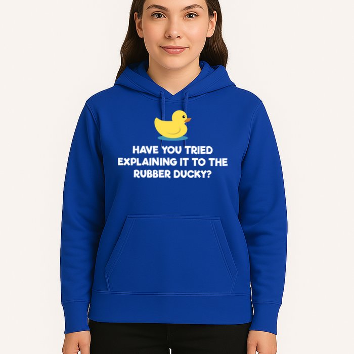 Rubber Duck Debugging Funny Explaining Programmer Coder Gift Hoodie