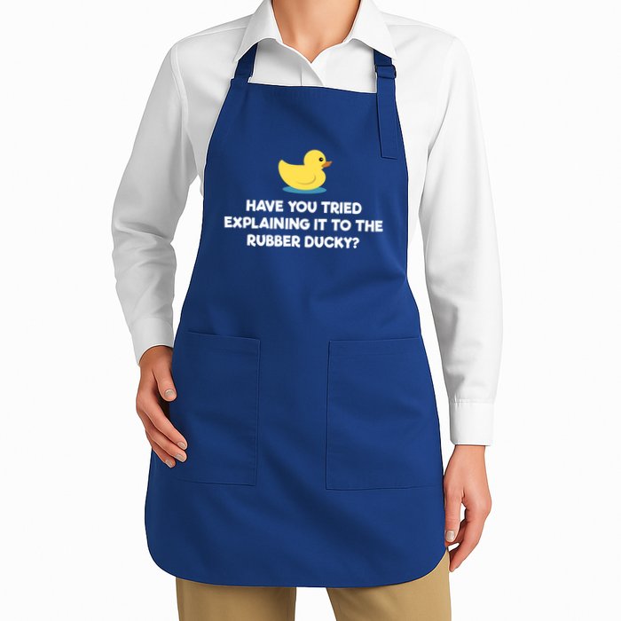 Rubber Duck Debugging Funny Explaining Programmer Coder Gift Apron