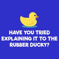 Rubber Duck Debugging Funny Explaining Programmer Coder Gift Coaster