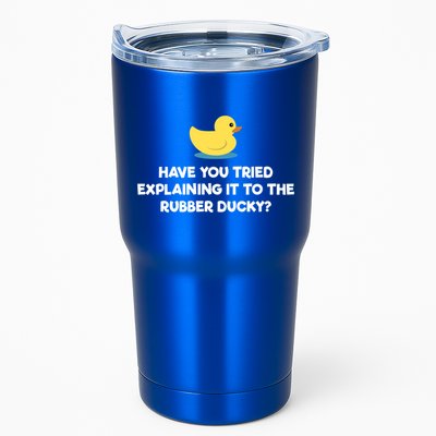 Rubber Duck Debugging Funny Explaining Programmer Coder Gift Tumbler