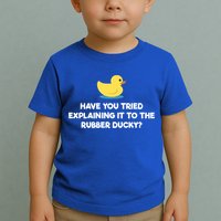 Rubber Duck Debugging Funny Explaining Programmer Coder Gift Toddler T-Shirt