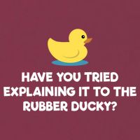 Rubber Duck Debugging Funny Explaining Programmer Coder Gift 16oz Travel Tumbler