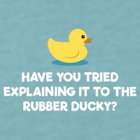 Rubber Duck Debugging Funny Explaining Programmer Coder Gift Sueded Cloud Jersey T-Shirt