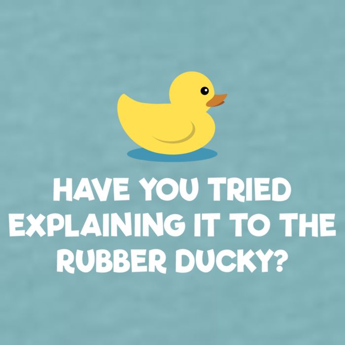 Rubber Duck Debugging Funny Explaining Programmer Coder Gift Sueded Cloud Jersey T-Shirt