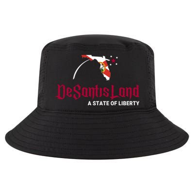 Ron Desantis DeSantisLand State Of Liberty Florida Map FL Flag Patriotic Cool Comfort Performance Bucket Hat