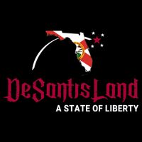 Ron Desantis DeSantisLand State Of Liberty Florida Map FL Flag Patriotic Cooling Performance Crew T-Shirt