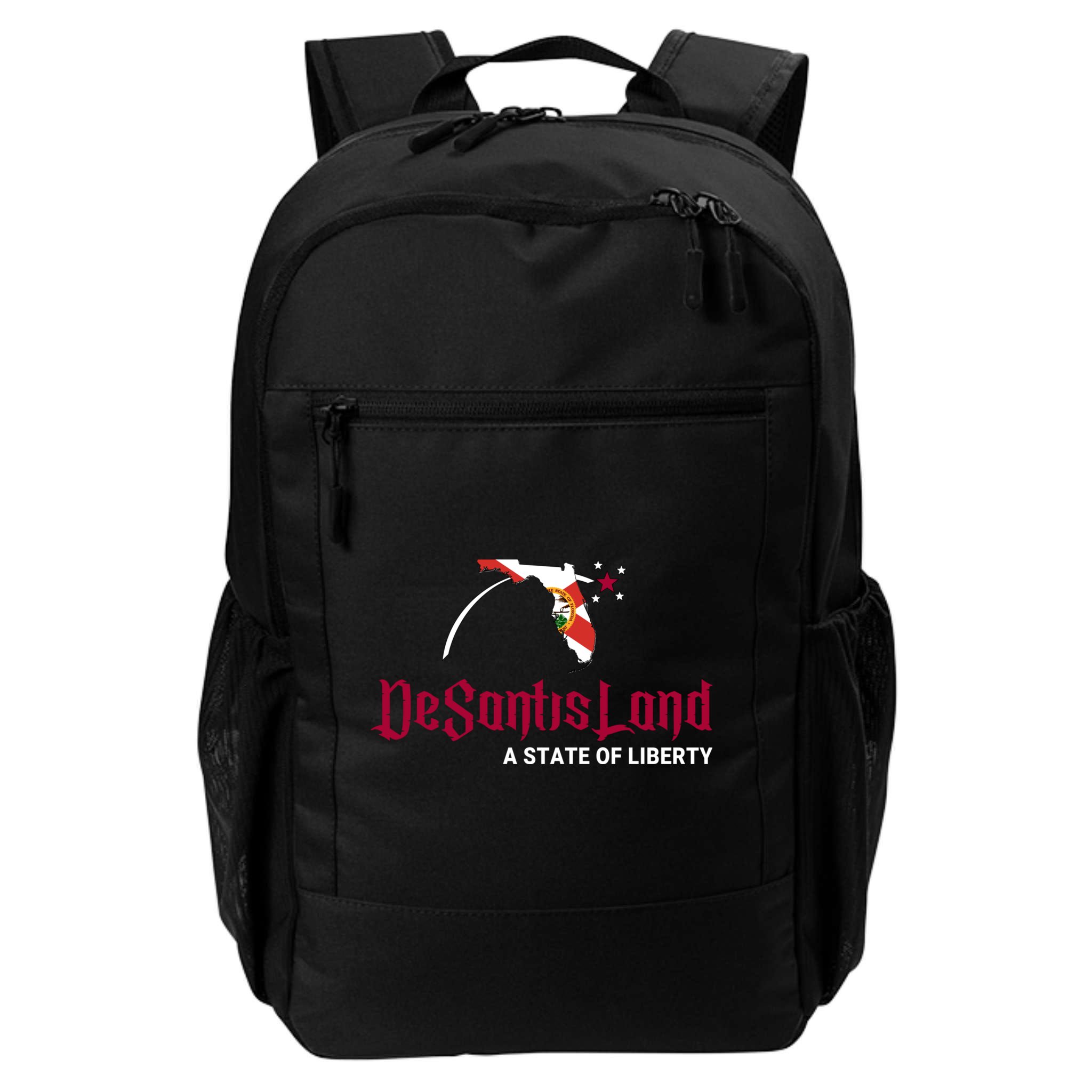 Ron Desantis DeSantisLand State Of Liberty Florida Map FL Flag Patriotic Backpack