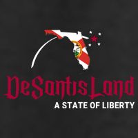 Ron Desantis DeSantisLand State Of Liberty Florida Map FL Flag Patriotic Adult Drive Performance Visor