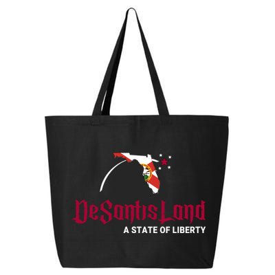 Ron Desantis DeSantisLand State Of Liberty Florida Map FL Flag Patriotic 25L Jumbo Tote