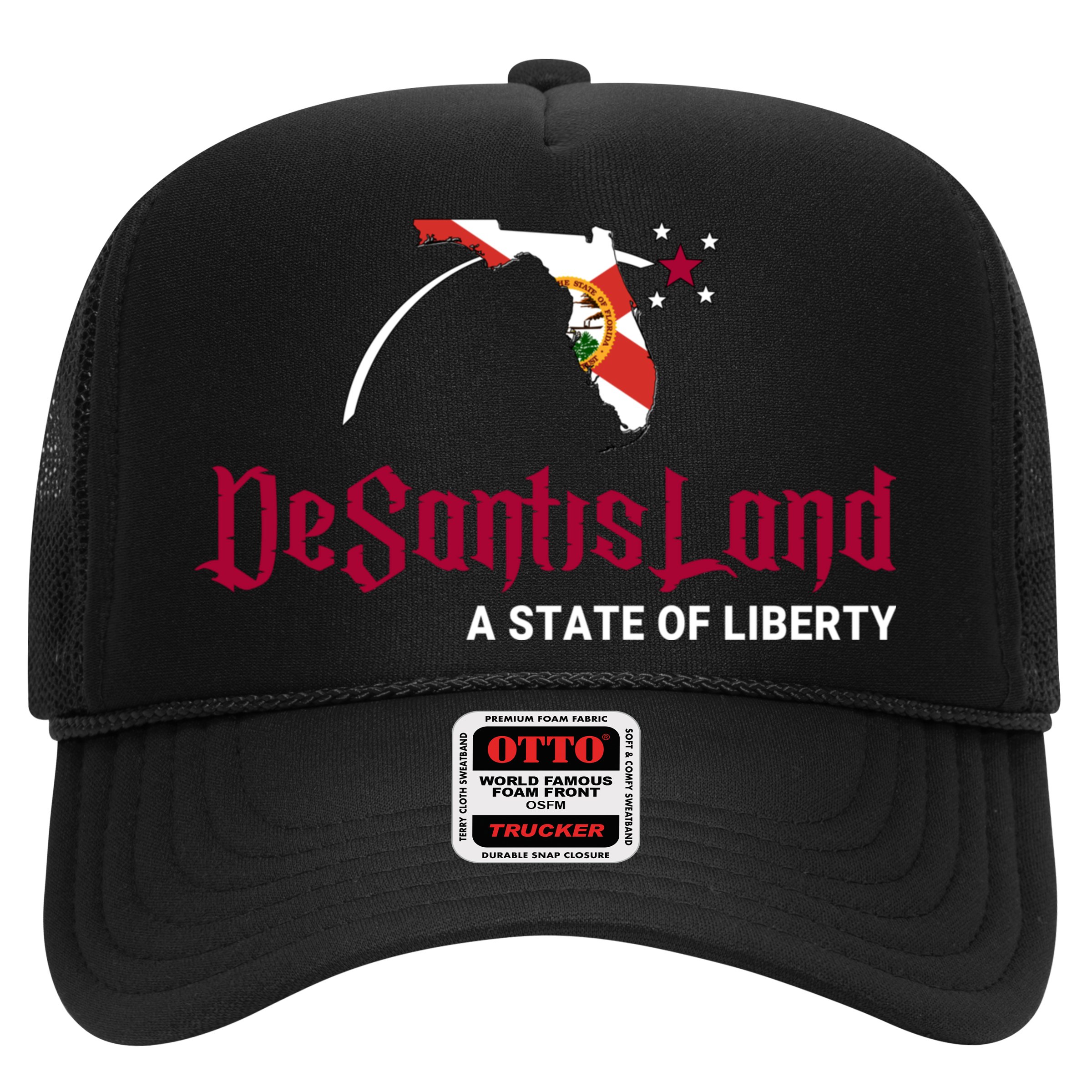 Ron Desantis DeSantisLand State Of Liberty Florida Map FL Flag Patriotic Hat