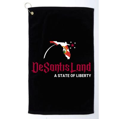 Ron Desantis DeSantisLand State Of Liberty Florida Map FL Flag Patriotic Golf Towel