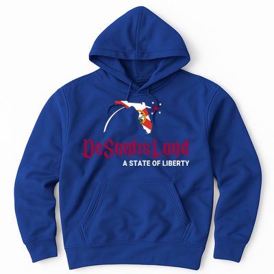 Ron Desantis DeSantisLand State Of Liberty Florida Map FL Flag Patriotic Hoodie