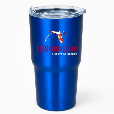 Ron Desantis DeSantisLand State Of Liberty Florida Map FL Flag Patriotic Tumbler