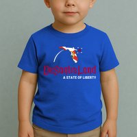 Ron Desantis DeSantisLand State Of Liberty Florida Map FL Flag Patriotic Toddler T-Shirt