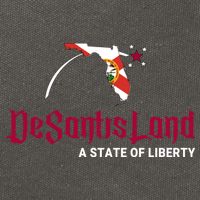 Ron Desantis DeSantisLand State Of Liberty Florida Map FL Flag Patriotic Cotton Canvas Backpack
