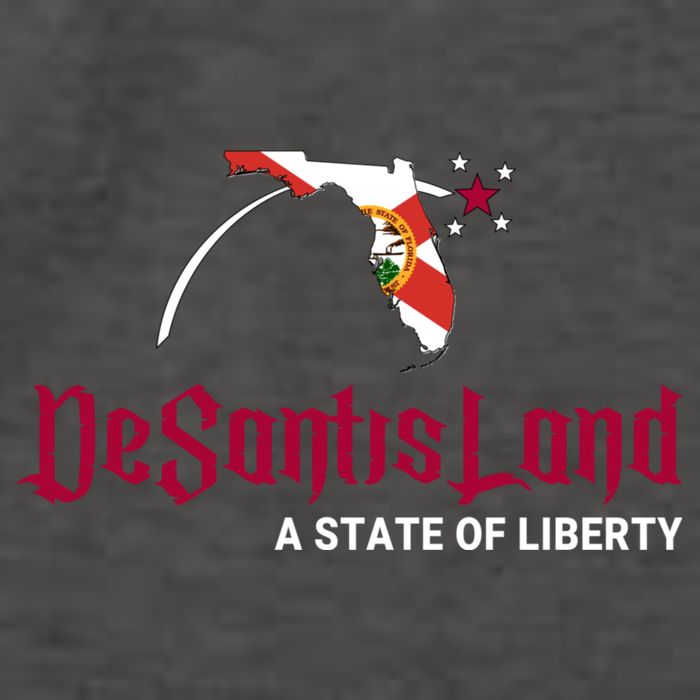 Ron Desantis DeSantisLand State Of Liberty Florida Map FL Flag Patriotic Vector Backpack