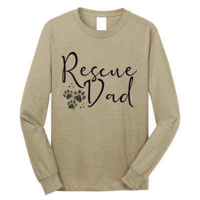 Rescue Dad Dog Cat Animal Rescuing Fathers Day Long Sleeve Shirt