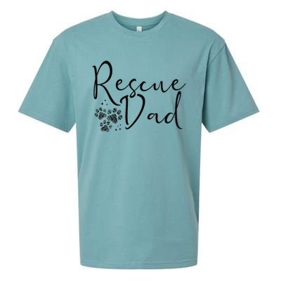 Rescue Dad Dog Cat Animal Rescuing Fathers Day Sueded Cloud Jersey T-Shirt