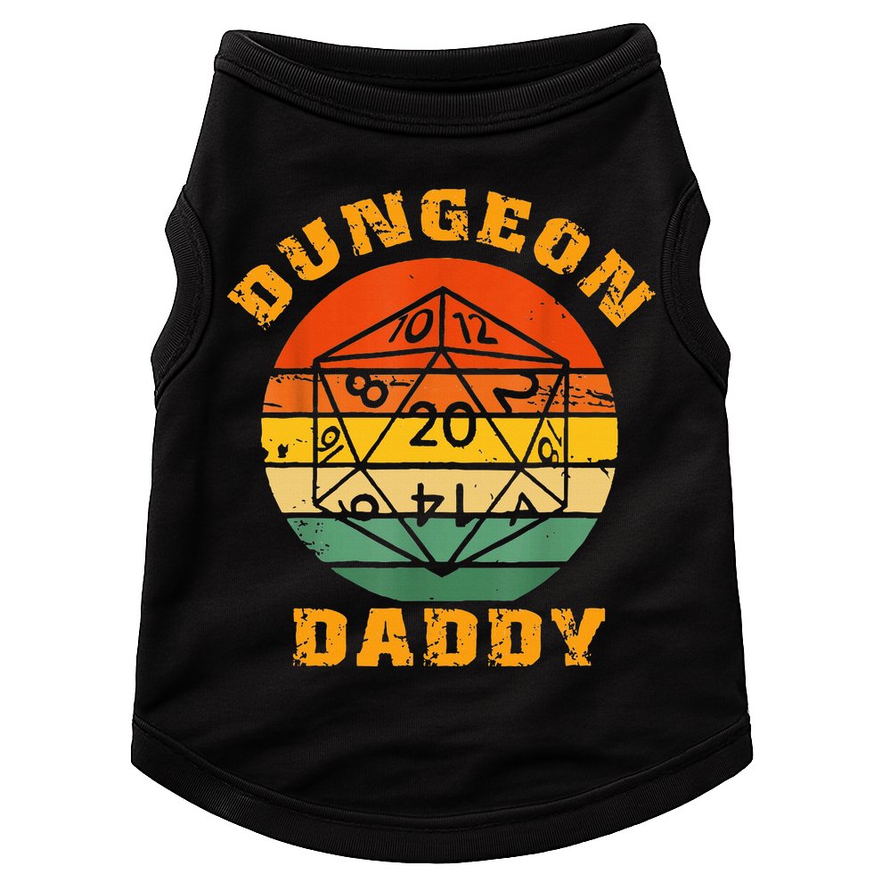 Retro Dungeon Daddy For Father Fathers Day Doggie Tank