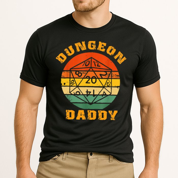 Retro Dungeon Daddy For Father Fathers Day Performance Shirt