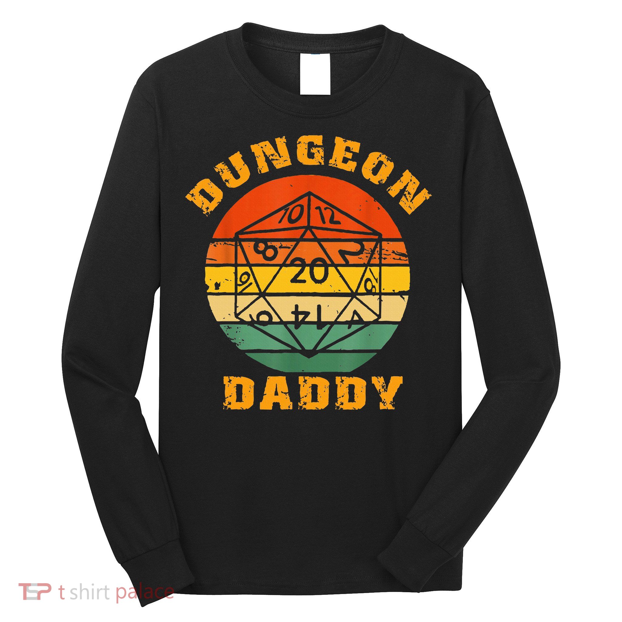 Retro Dungeon Daddy For Father Fathers Day Long Sleeve Shirt