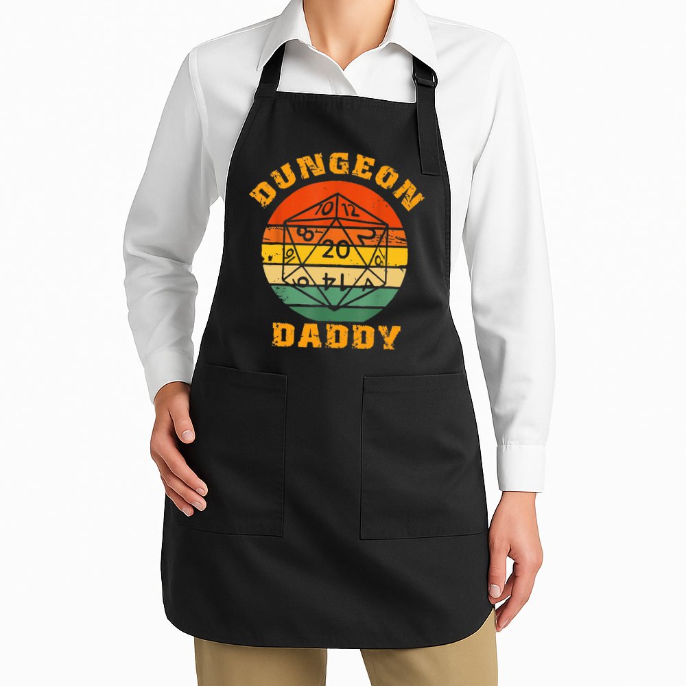 Retro Dungeon Daddy For Father Fathers Day Apron